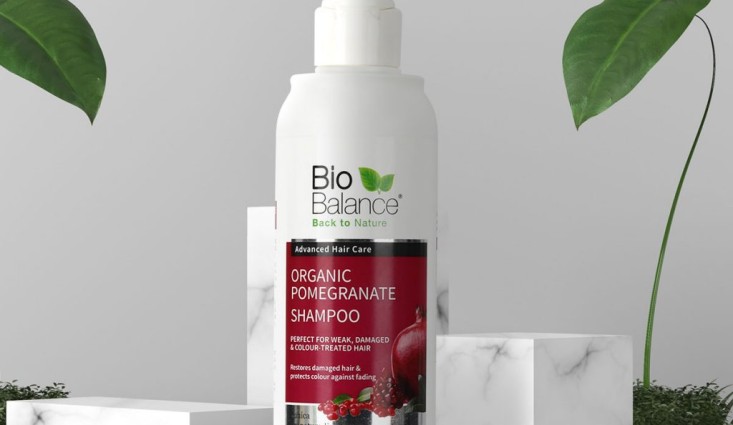 شامبو بيو بالانس بالرمان – افضل شامبو للشعر التالف والمصبوغ – ريفيو كامل Bio Balance Pomegranate Shampoo