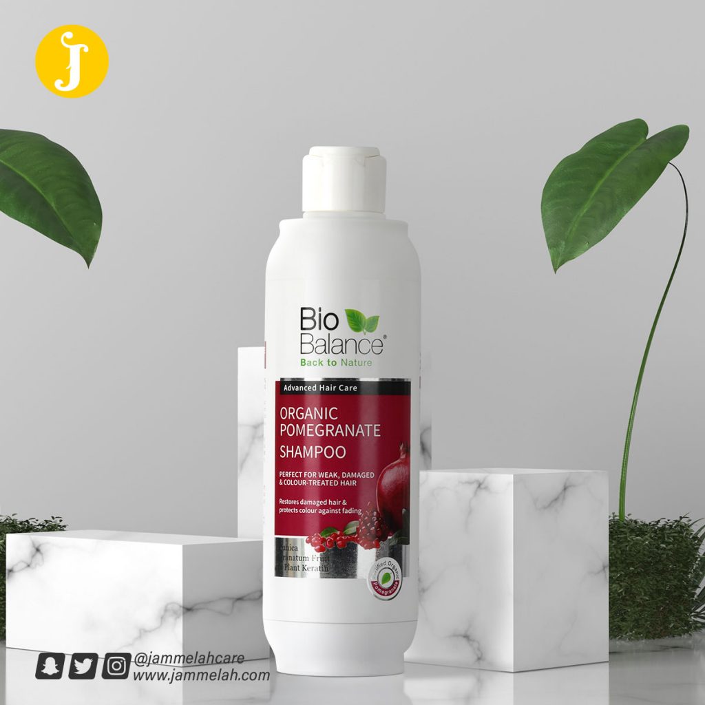 شامبو بيو بالانس بالرمان – افضل شامبو للشعر التالف والمصبوغ – ريفيو كامل Bio Balance Pomegranate Shampoo